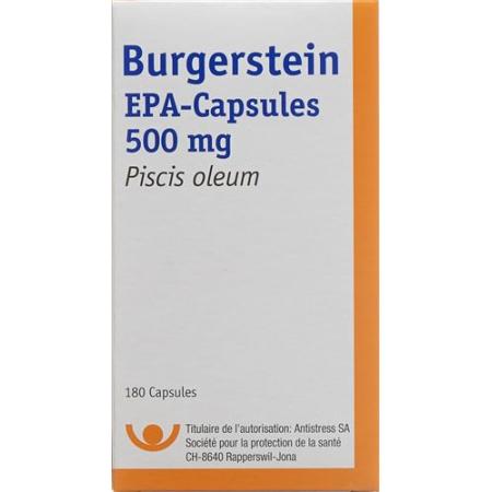 Burgerstein EPA Kaps 500 mg Ds 180 pcs - PrimeCare Global