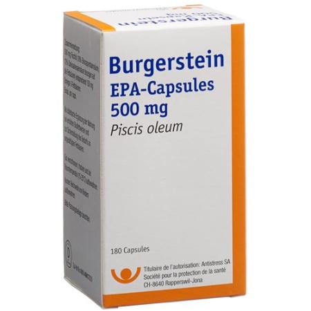 Burgerstein EPA Kaps 500 mg Ds 180 pcs - PrimeCare Global