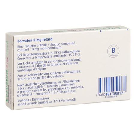 Corvaton retard Ret Tabl 8 mg 30 pcs - PrimeCare Global