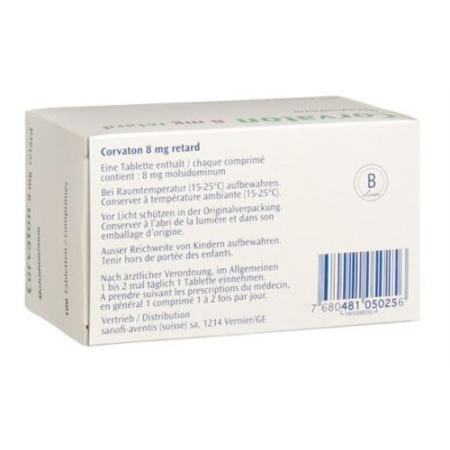 Corvaton retard Ret Tabl 8 mg 100 pcs - PrimeCare Global