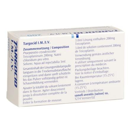 Targocid dry sub 200 mg with solvent i.v./i.m. amp - PrimeCare Global