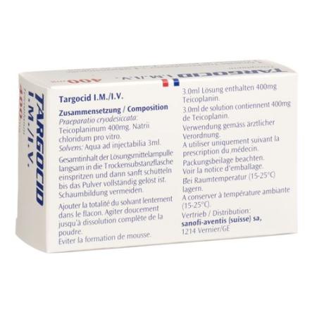 Targocid dry sub 400 mg with solvent i.v./i.m. amp - PrimeCare Global
