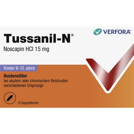 Tussanil-N Supp 15 mg child 10 pcs - PrimeCare Global