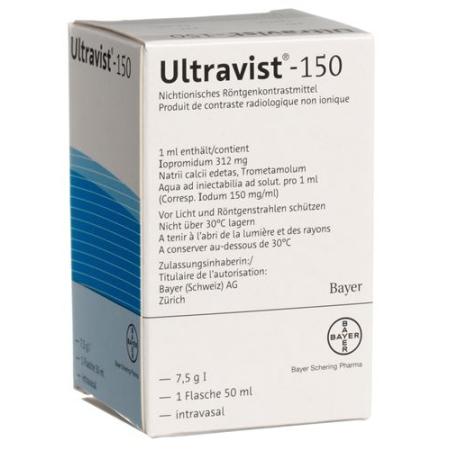 Ultravist Inj L&ouml;s 150 mg Fl 50 ml - PrimeCare Global