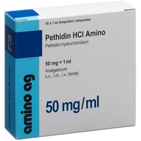 Pethidin HCL Amino 50 mg/ml 10 Ampullen 1 ml - PrimeCare Global