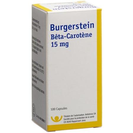 Burgerstein beta-carotene capsules 15 mg 100 pcs - PrimeCare Global