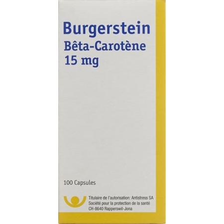 Burgerstein beta-carotene capsules 15 mg 100 pcs - PrimeCare Global