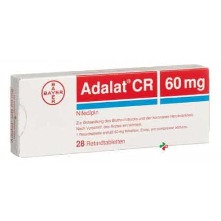 Adalat CR 60 mg 28 Retard tablets - PrimeCare Global