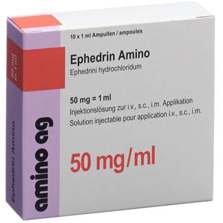 Ephedrine Amino Inj Los 50mg/ml 10amp 1ml - PrimeCare Global