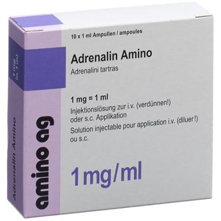 Adrenaline Amino Inj Solu 1mg/ml 10amp 1ml - PrimeCare Global