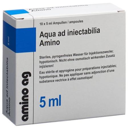 Aqua ad injectabilia Amino Inj L&ouml;s 5ml ampoules 10 pcs - PrimeCare Global