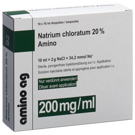 NaCl Amino Inf Konz 20% 10ml ampoules 10 pcs - PrimeCare Global