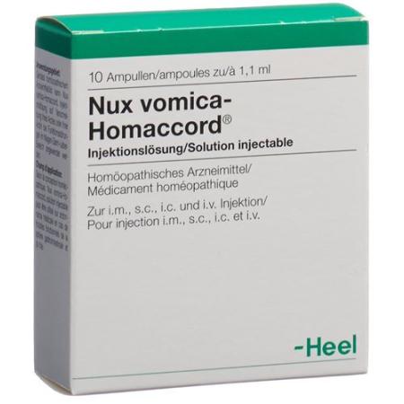 Homaccord Nux vomica Inj L&ouml;s Amp 10 pcs - PrimeCare Global