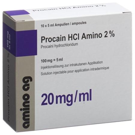 Procaine HCl Amino 100mg/5ml 10amp 5ml - PrimeCare Global