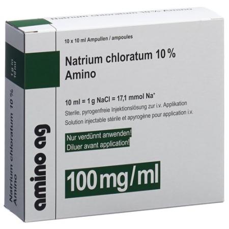 NaCl Amino Inf Konz 10% 10ml ampoules 10 pcs - PrimeCare Global