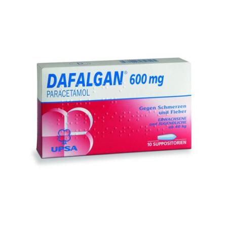 Dafalgan Supp 600 mg 10 pcs - PrimeCare Global
