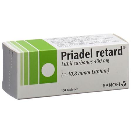Priadel Ret Tabl 400 mg Retard 100 pcs - PrimeCare Global