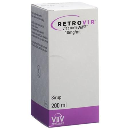Retrovir AZT syrup 10 mg/ml bottle 200 ml - PrimeCare Global
