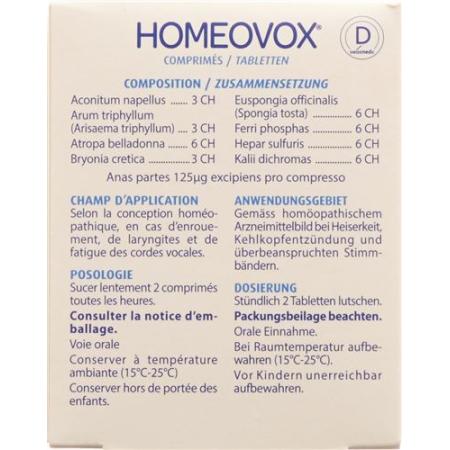 Homeovox tablets 60 pcs - PrimeCare Global