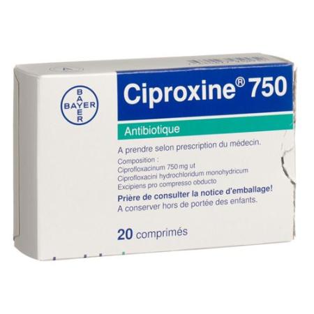 Ciproxin Filmtablet 750 mg 20 pcs - PrimeCare Global