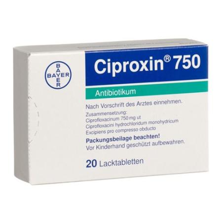 Ciproxin Filmtablet 750 mg 20 pcs - PrimeCare Global