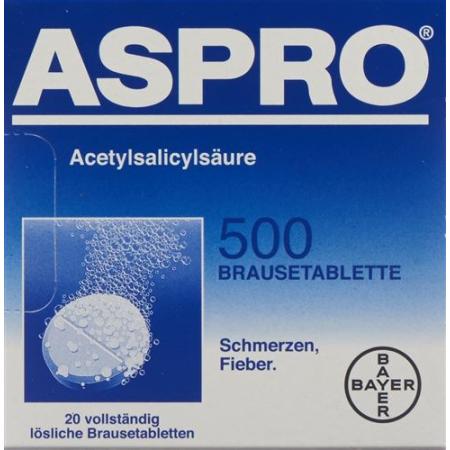 Aspro Brausetable 500 mg 20 pcs - PrimeCare Global