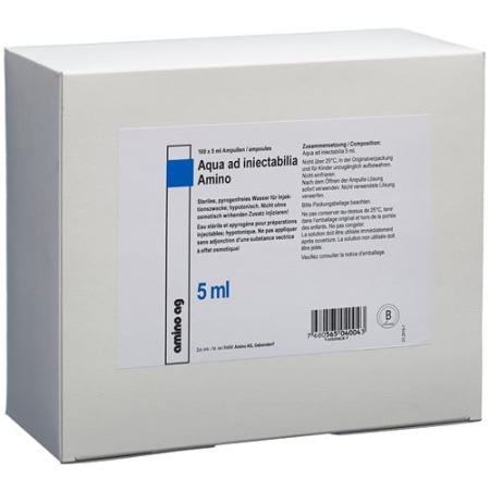 Aqua ad injectabilia Amino Inj L&ouml;s 5ml ampoules 100 pcs - PrimeCare Global