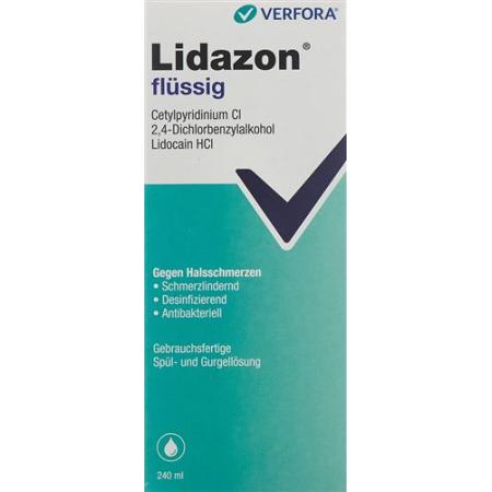 Lidazon gargle solution Fl 240 ml - PrimeCare Global