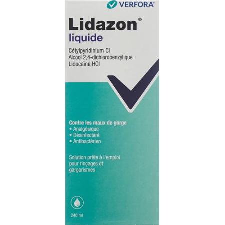 Lidazon gargle solution Fl 240 ml - PrimeCare Global
