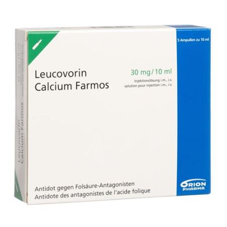 Leucovorin Calcium Farmos 30 mg/10 ml 5 Ampullen 10 ml - PrimeCare Global