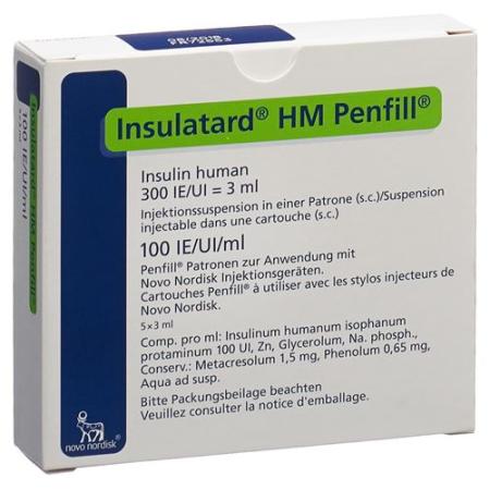 Insulin Insulatard HM Penfill 5 cartridge 3ml - PrimeCare Global