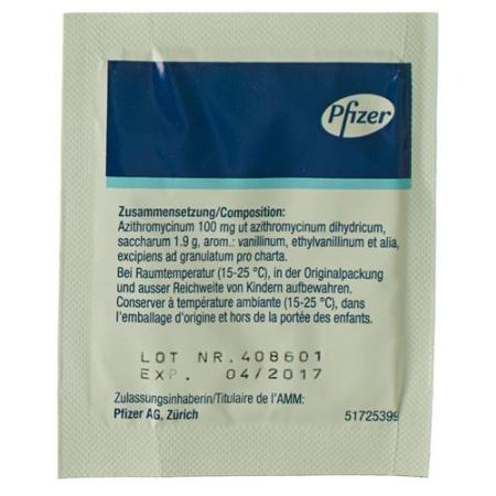 Zithromax Gran 100 mg Btl 3 pcs - PrimeCare Global