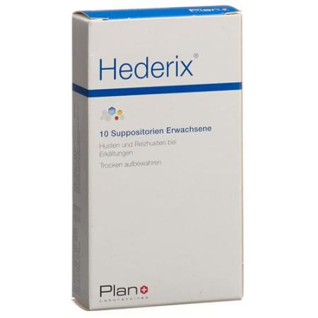 Hederix Erwachsene 10 Zaepfchen - PrimeCare Global