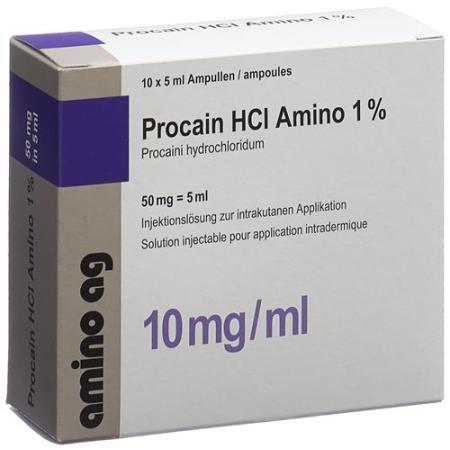 Procaine HCl Amino 50mg/5ml 10amp 5ml - PrimeCare Global