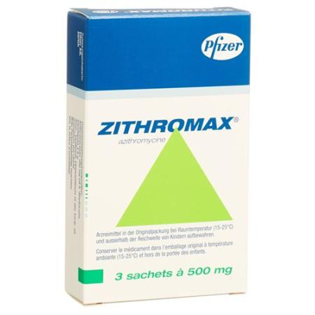 Zithromax Gran 500 mg Btl 3 pcs - PrimeCare Global