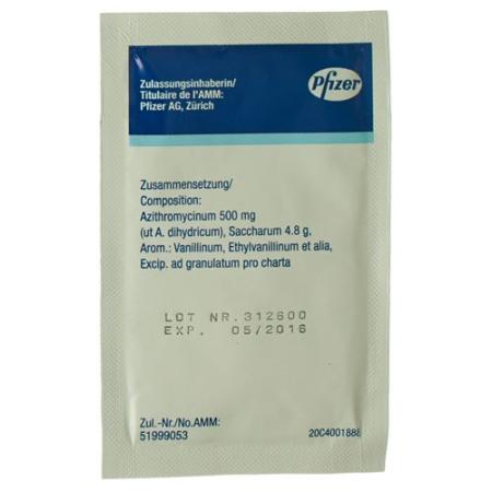 Zithromax Gran 500 mg Btl 3 pcs - PrimeCare Global