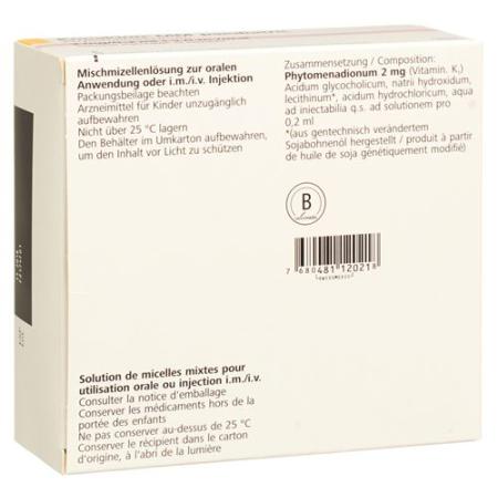 Konakion MM pediatric Inj L&ouml;s 2 mg/0.2ml 5 amp 0.2 ml - PrimeCare Global