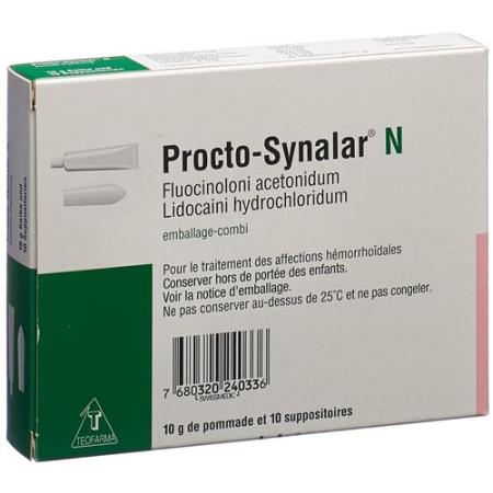 Procto Synalar N combination pack ointment 10 g + suppositories 10 pieces - PrimeCare Global