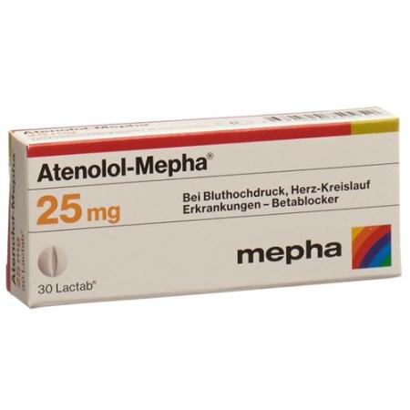 Atenolol-Mepha Lactab 25 mg 30 pcs - PrimeCare Global