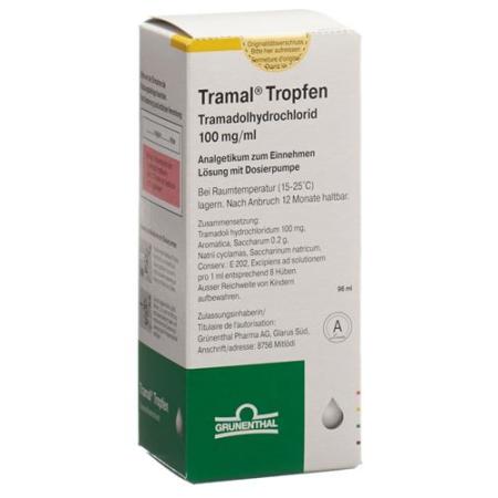 Tramal drops 100 mg/ml with dosing pump Fl 96 ml - PrimeCare Global