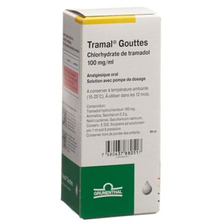 Tramal drops 100 mg/ml with dosing pump Fl 96 ml - PrimeCare Global