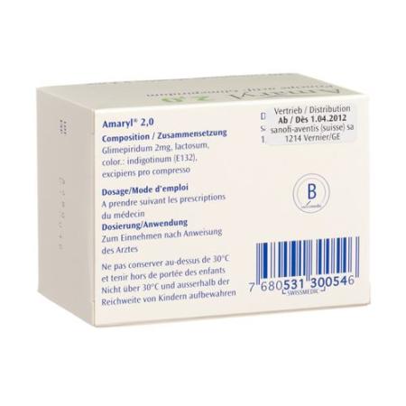 Amaryl Tabl 2 mg 120 pcs - PrimeCare Global
