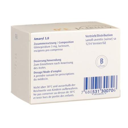 Amaryl Tabl 3 mg 120 pcs - PrimeCare Global