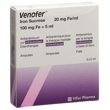 Venofer Inj L&ouml;s 100mg/5ml 5amp 5ml - PrimeCare Global