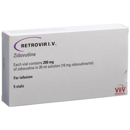 Retrovir AZT IV Inf sol 200mg/20ml 5 amp 20ml - PrimeCare Global