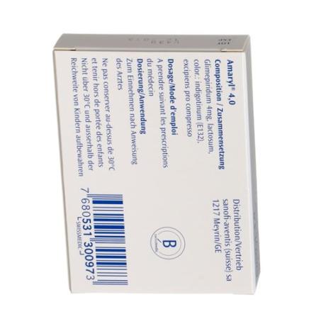 Amaryl Tabl 4 mg 30 pcs - PrimeCare Global