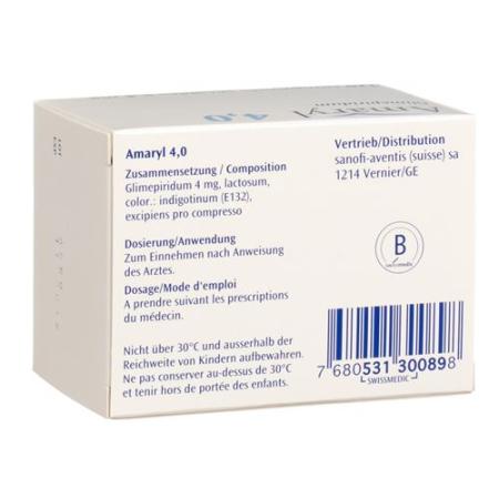 Amaryl Tabl 4 mg 120 pcs - PrimeCare Global