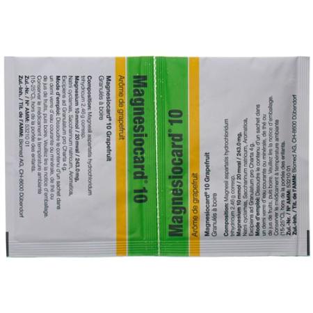 Magnesiocard Gran 10 mmol Grapefruit 20 bags 4 g - PrimeCare Global