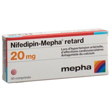 Nifedipin-Mepha Ret Tabl 20 mg 30 pcs - PrimeCare Global