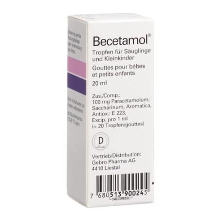 Becetamol drops 100 mg/ml bottle 20 ml - PrimeCare Global